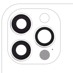 Lentila Camera Spate Cu Suport Si Rama iPhone 12 Pro (3 Piece Set) AMPlus (Silver)