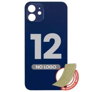 Capac Spate Sticla iPhone 12 (No Logo) (Blue)