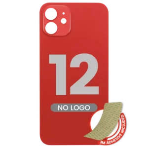 Capac Spate Sticla iPhone 12 (No Logo) (Red)