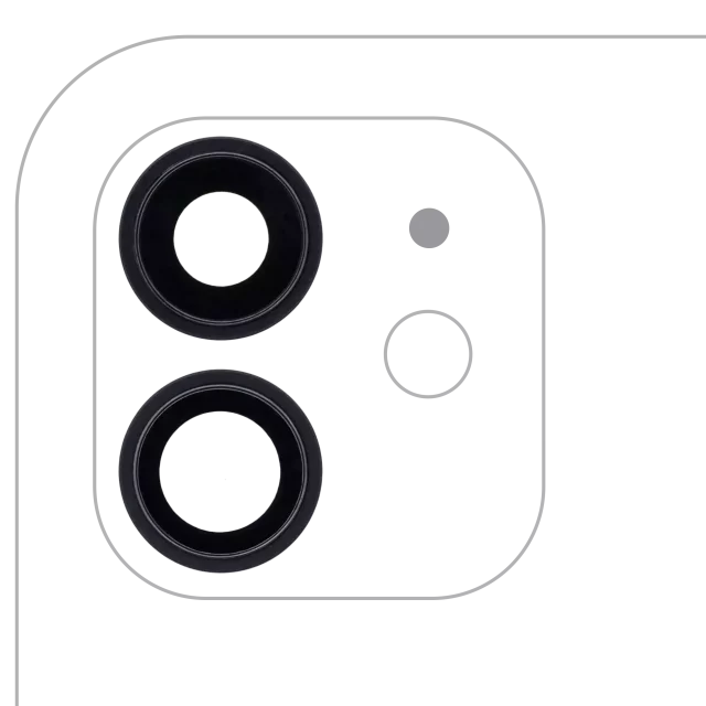 Lentila Camera Spate Cu Suport Si Rama iPhone 12 / 12 Mini AMPlus (Black) (10 Pack)