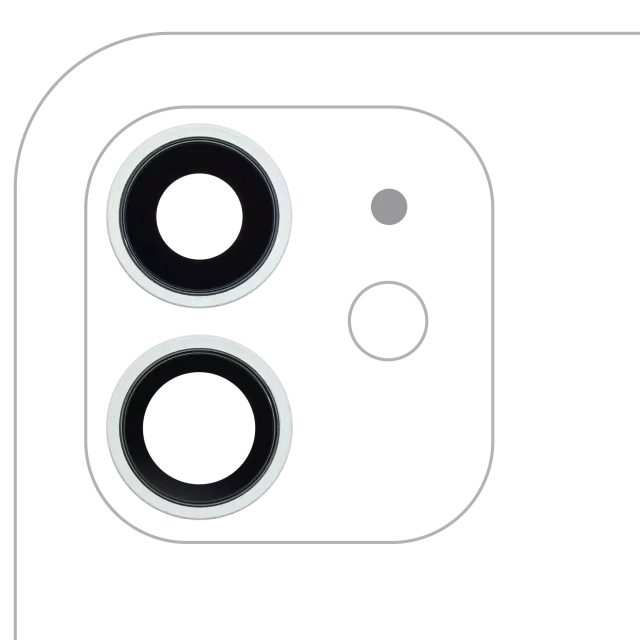 Lentila Camera Spate Cu Suport Si Rama iPhone 12 / 12 Mini AMPlus (Green) (10 Pack)