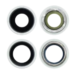 Lentila Camera Spate Cu Suport Si Rama iPhone 12 / 12 Mini AMPlus (Green) (10 Pack) – imaginea 2