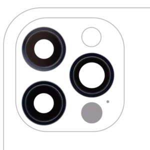 Lentila Camera Spate Cu Suport Si Rama iPhone 12 Pro (3 Piece Set) Premium (Pacific Blue)