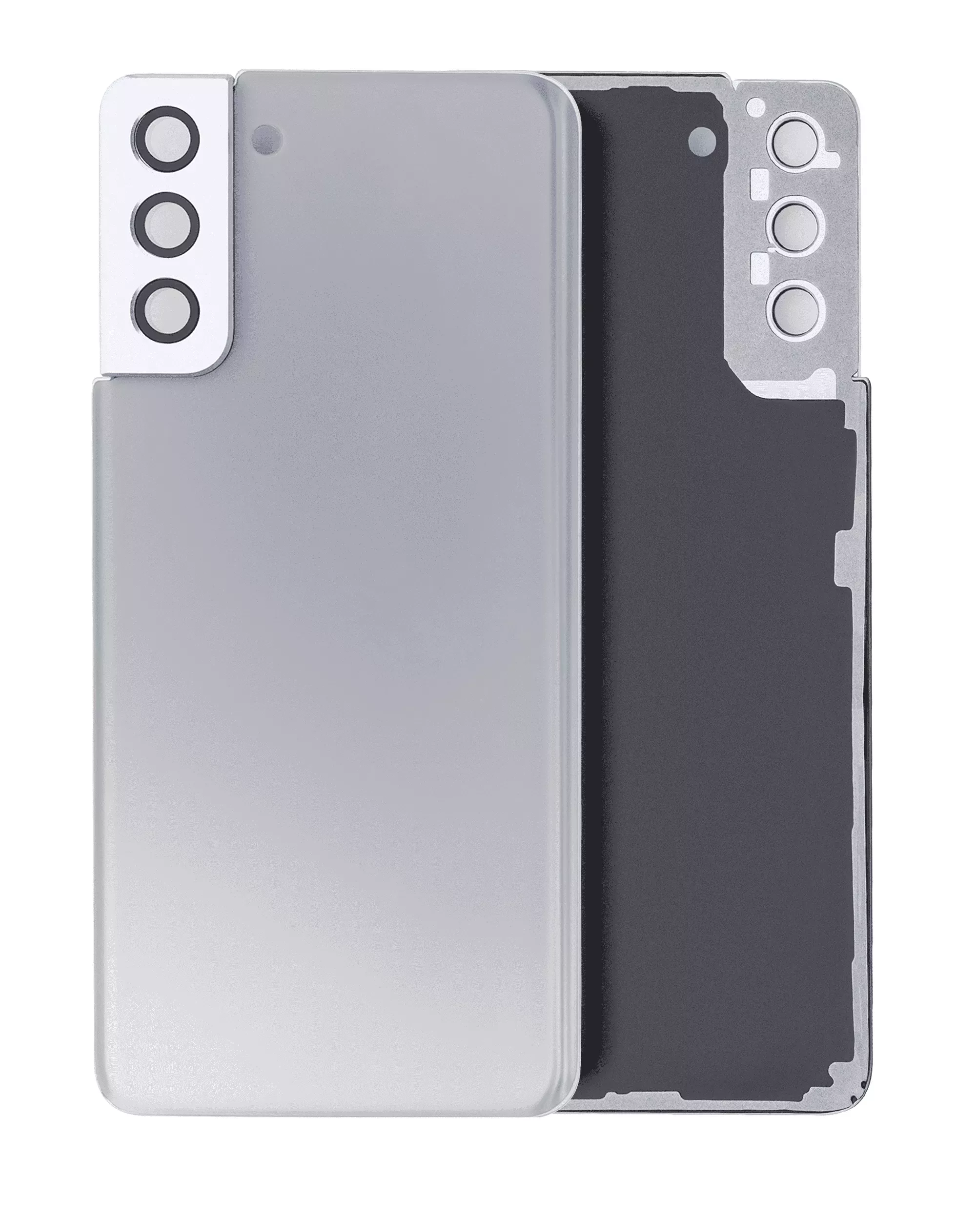 Capac Spate Sticla Samsung Galaxy S21 Plus AMPlus (No Logo) (Phantom Silver)