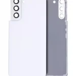 Capac Spate Sticla Samsung Galaxy Galaxy S21 5G AMPlus (Fara Logo) (Phantom White)