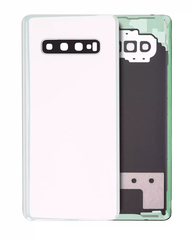 Capac Spate Sticla Samsung Galaxy S10 Plus Service Pack Original (Ceramic White)