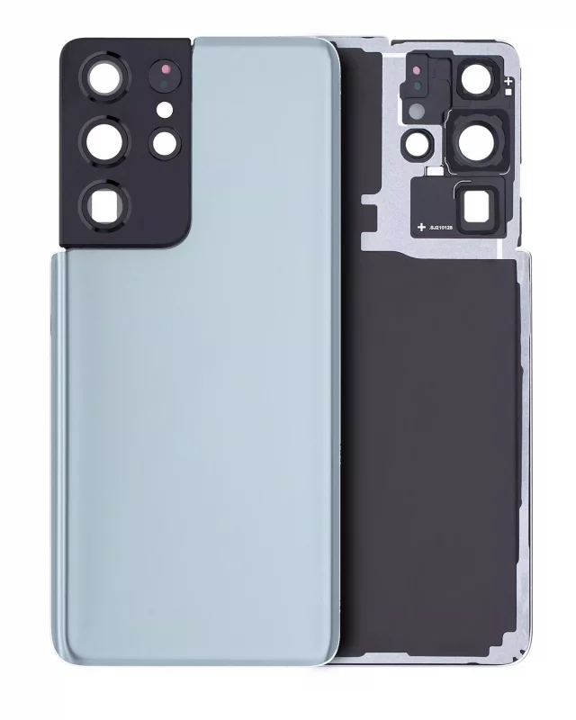 Capac Spate Sticla Samsung Galaxy S21 Ultra AMPlus (No Logo) (Phantom Titanium)