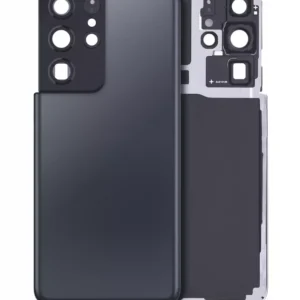Capac Spate Sticla Samsung Galaxy S21 Ultra AMPlus (No Logo) (Phantom Navy)