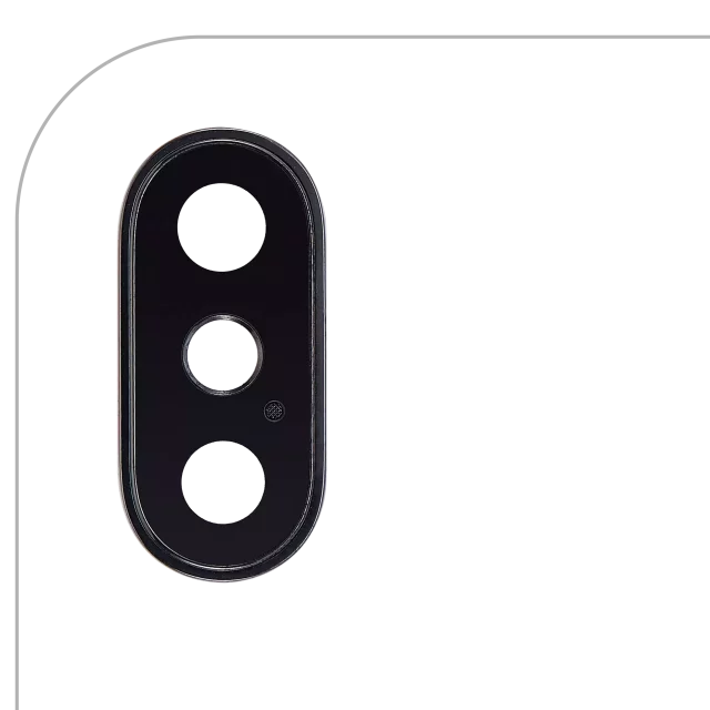 Lentila Camera Spate Cu Suport Si Rama iPhone XS / XS Max (Space Gray) Premium (10 Pack)