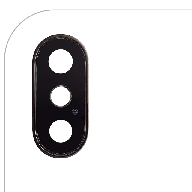 Lentila Camera Spate Cu Suport Si Rama iPhone XS / XS Max (Gold) Premium (10 Pack)