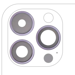 Lentila Camera Spate Cu Suport Si Rama iPhone 14 Pro / 14 Pro Max (Deep Purple) (3 Piece Set) AMPlus