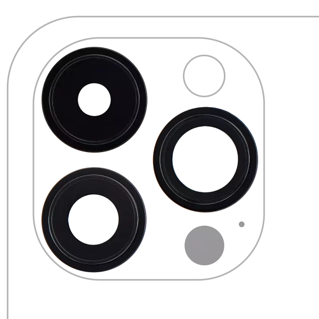 Lentila Camera Spate Cu Suport Si Rama iPhone 14 Pro / 14 Pro Max (Space Black) (3 Piece Set) AMPlus