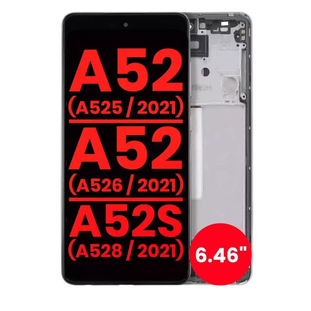 Ansamblu Display Samsung Galaxy A52 4G (A525 / 2021) / A52 5G (A526 / 2021) / A52S 5G (A528 / 2021) (6.46″) AMPlus (Awesome White)