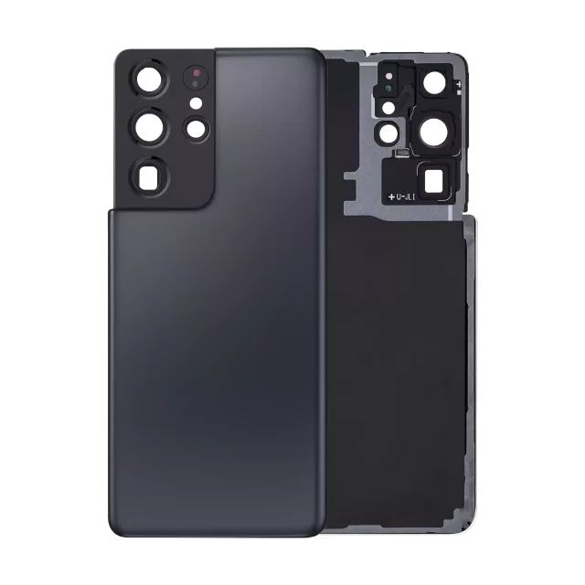 Capac Spate Sticla Samsung Galaxy S21 Ultra Service Pack Original (Phantom Titanium)