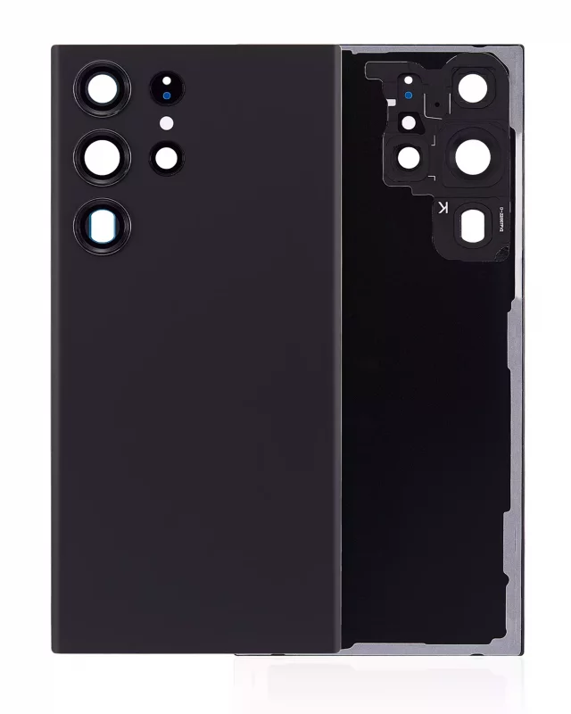 Capac Spate Sticla Samsung Galaxy S23 Ultra (S918) Service Pack (Phantom Black)