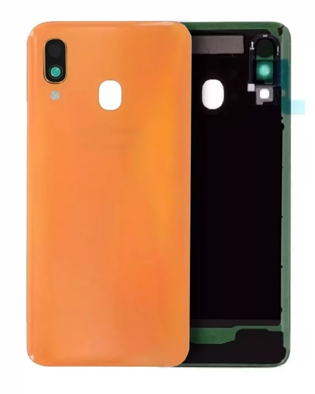 Capac Spate Sticla Samsung Galaxy A40 Service Pack Original (Orange)