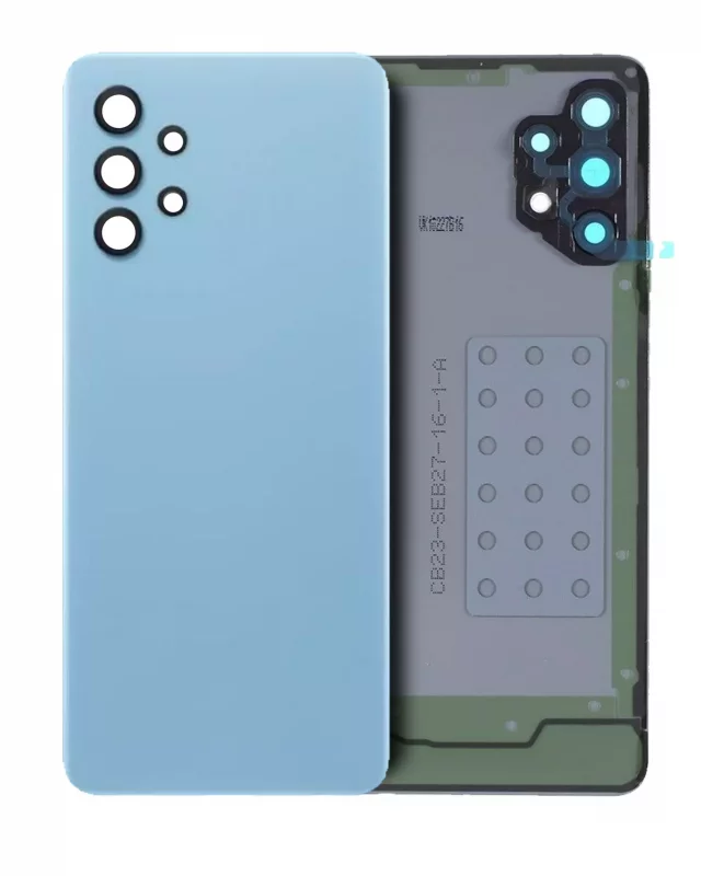 Capac Sticla Spate Cu Lentila Camera Samsung Galaxy A32 4G (A325 / 2021) Service Pack (Awesome Blue)