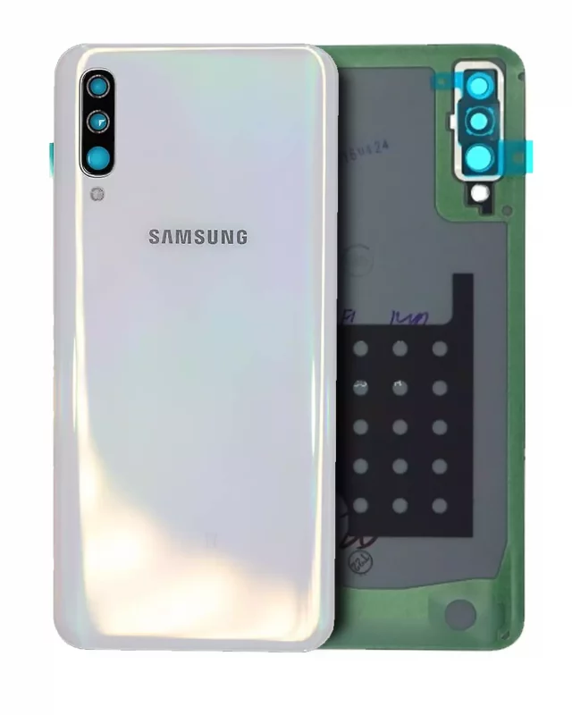 Capac Spate Sticla Samsung Galaxy A50 Service Pack Original (White)