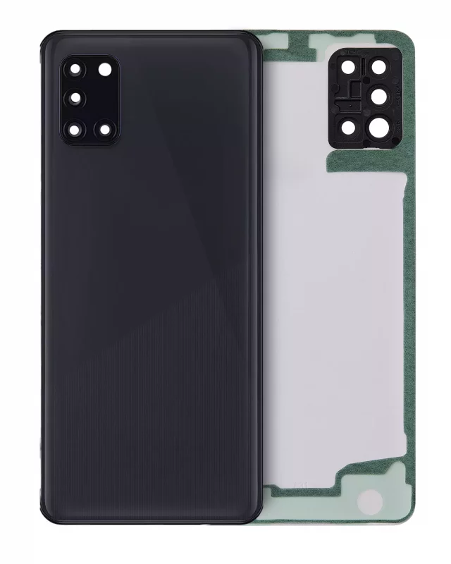 Capac Spate Sticla Samsung Galaxy A31 Service Pack Original (Black)