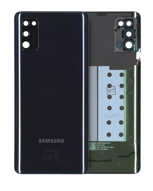 Capac Spate Sticla Samsung Galaxy A41 Service Pack Original (Prism Crush Black)