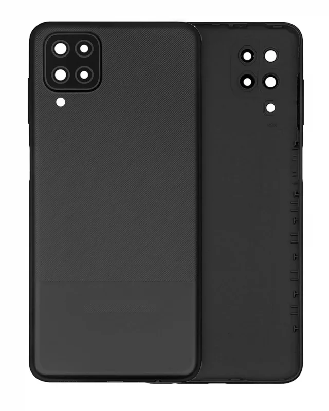 Capac Spate Sticla Samsung Galaxy A12 Service Pack Original (Black)