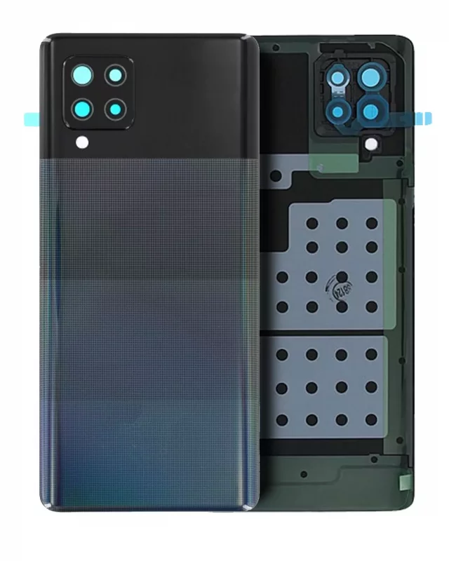 Capac Sticla Spate Cu Lentila Camera Samsung Galaxy A42 5G (A426 / 2020) Service Pack (Prism Dot Black)