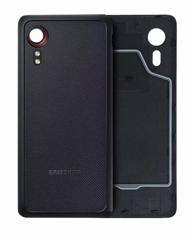 Capac Sticla Spate Cu Lentila Camera Samsung Galaxy Xcover 5 Service Pack (Black)