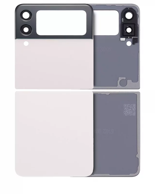 Geam capac spate superior / inferior cu lentila camera Samsung Galaxy Z Flip 3 5G AMPlus (White)