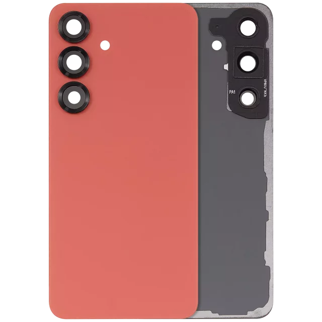 Capac Spate Sticla Samsung Galaxy S25 5G AMPlus (No Logo) (Coral Red)