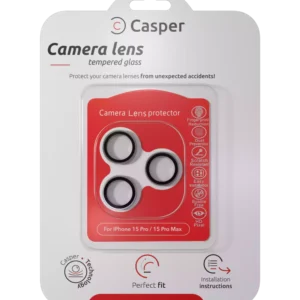 Sticla Protectie Camera iPhone 15 Pro / 15 Pro Max – Clear Rings (Silver)