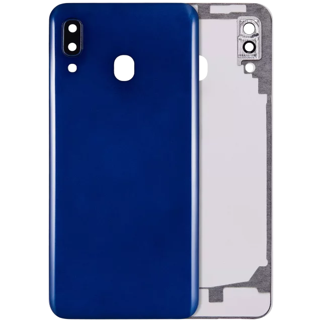 Capac Spate Sticla Samsung Galaxy A20 AMPlus (Blue)