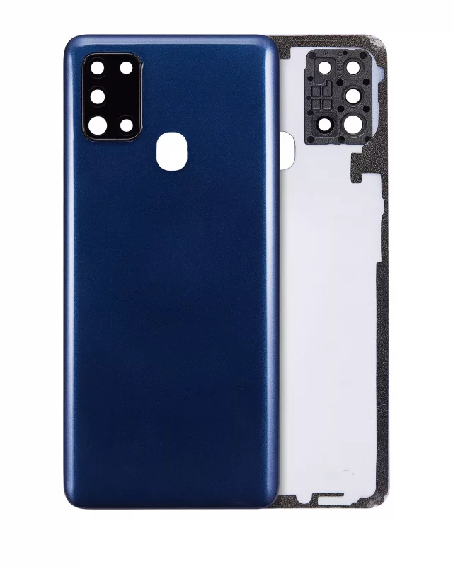 Capac Spate Sticla Samsung Galaxy A21S AMPlus (Blue)