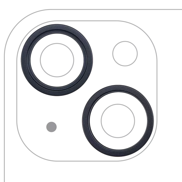 Inel Rama Camera Spate Telefon iPhone 14 / 14 Plus (Midnight) (2 Piece Set)
