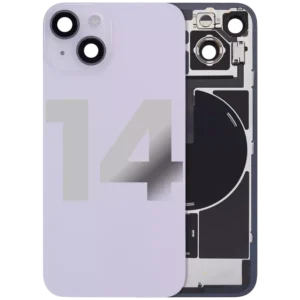Capac Spate Sticla Cu Magnet MagSafe, NFC Si Lanterna Flex Telefon iPhone 14 Pull B (Purple)