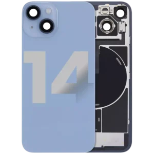 Capac Spate Sticla Cu Magnet MagSafe, NFC Si Lanterna Flex iPhone 14 Pull:B (Blue)