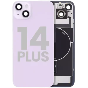 Capac Spate Sticla Cu Magnet MagSafe, NFC Si Lanterna Flex Telefon iPhone 14 Plus Pull B (Purple)