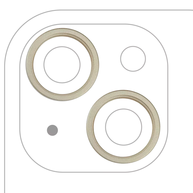 Inel Protectie Camera Spate iPhone 15 / 15 Plus (Yellow) (2 Piece Set)