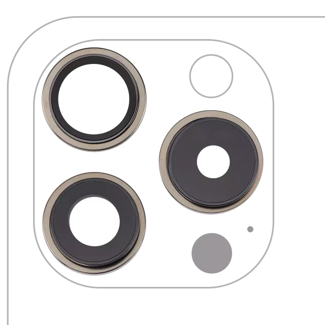 Lentila Camera Spate Cu Suport Si Rama iPhone 15 Pro (3 Piece Set) Premium (Natural Titanium)