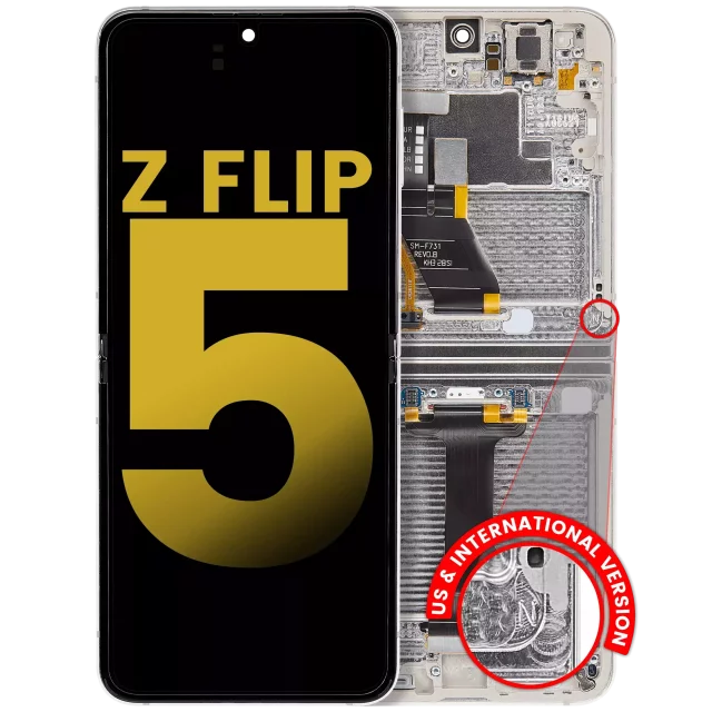 Display telefon Samsung Galaxy Z Flip 5 (F731) Refurbished (Cream) (Inner)