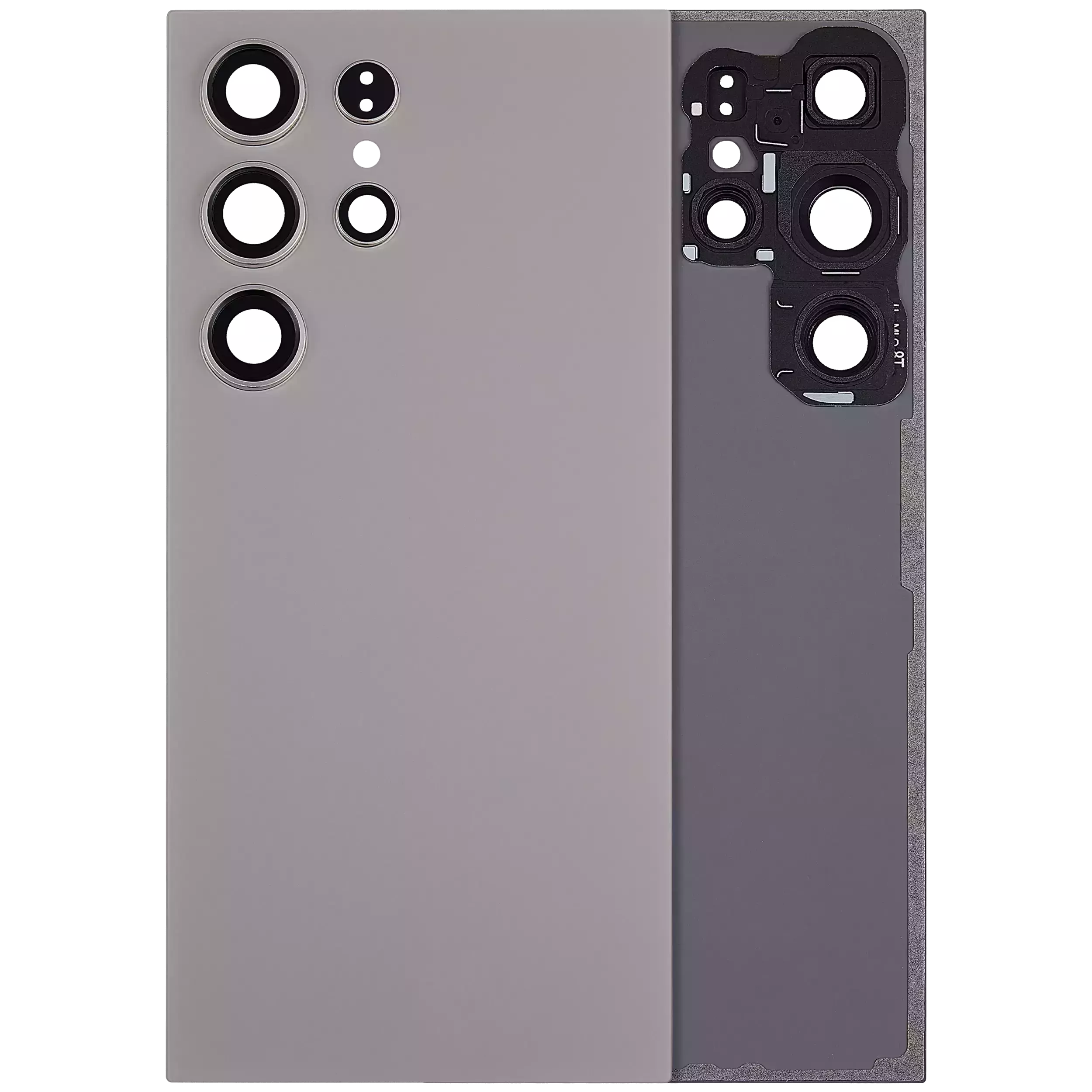 Capac Spate Sticla Samsung Galaxy S24 Ultra 5G AMPlus (No Logo) (Titanium Gray)