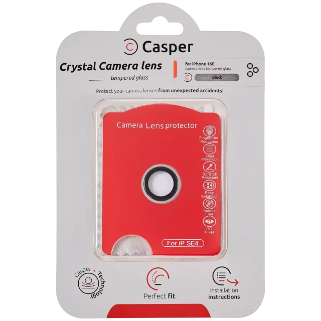 Sticla Protectie Camera iPhone 16E / 17E – Clear Rings (Silver)