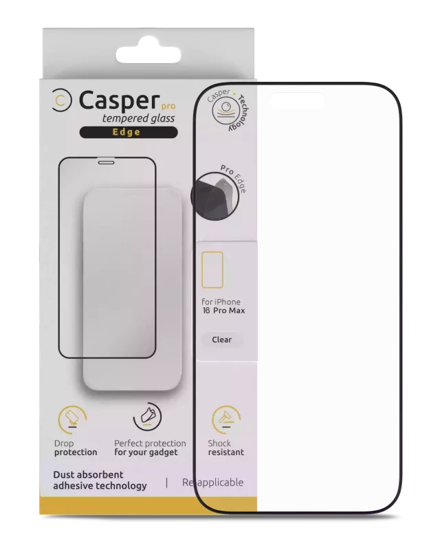 Sticla Securizata Casper Pro Edge iPhone 16 Pro Max / 17 Pro Max (Clear)
