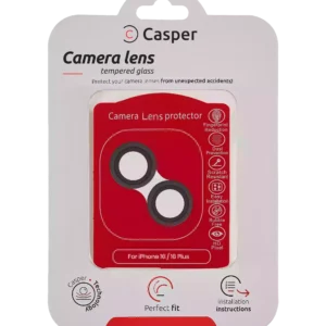 Sticla Protectie Camera iPhone 16 / 16 Plus – Clear Rings (Black)