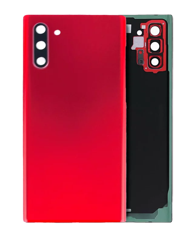 Capac Spate Sticla Samsung Galaxy Note 10 Service Pack Original (Aura Red)