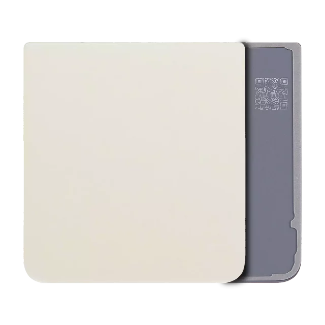 Capac Spate Sticla Samsung Galaxy Z Flip 3 5G Service Pack Original (Cream)