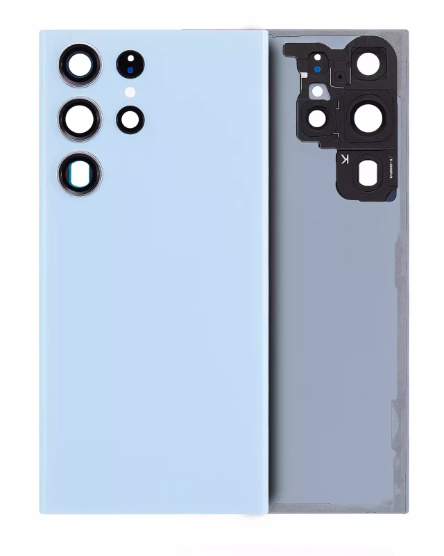 Capac Spate Sticla Samsung Galaxy S23 Ultra 5G AMPlus (Sky Blue)