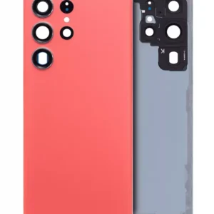 Capac Spate Sticla Samsung Galaxy S23 Ultra 5G AMPlus (No Logo) (Red)