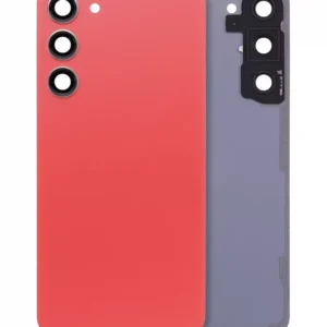 Capac Spate Sticla Samsung Galaxy S23 Plus 5G AMPlus (No Logo) (Orange)