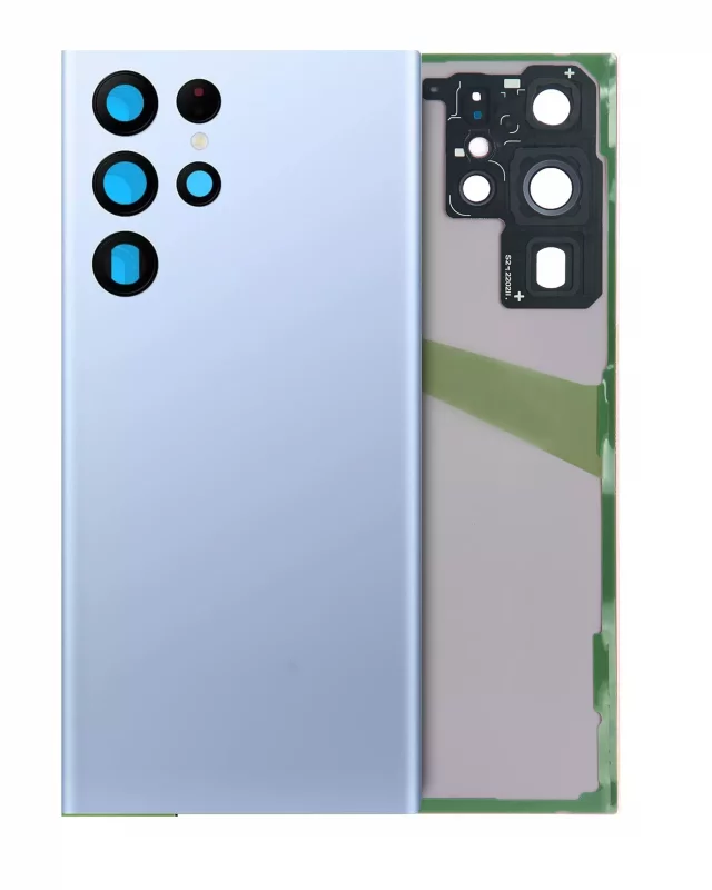 Capac Spate Sticla Samsung Galaxy S22 Ultra 5G Service Pack (Sky Blue)