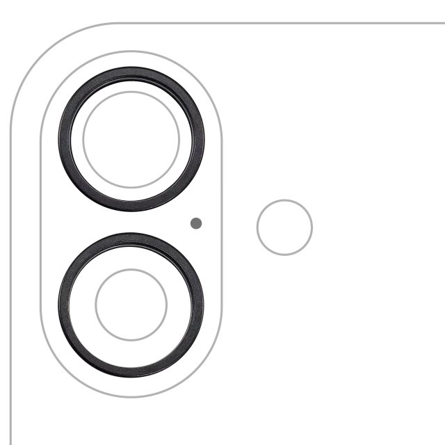Inel Protectie Camera Spate Telefon iPhone 16 / 16 Plus (Black) (2 Piece Set)